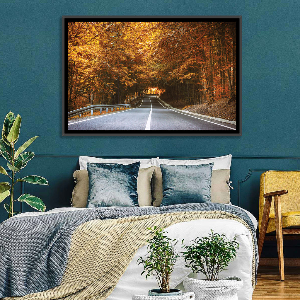 Autumn Forest Road with Canopy Wall Art