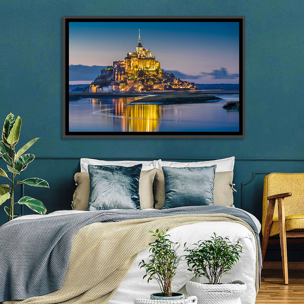 Mont Saint-michel at Dusk Wall Art