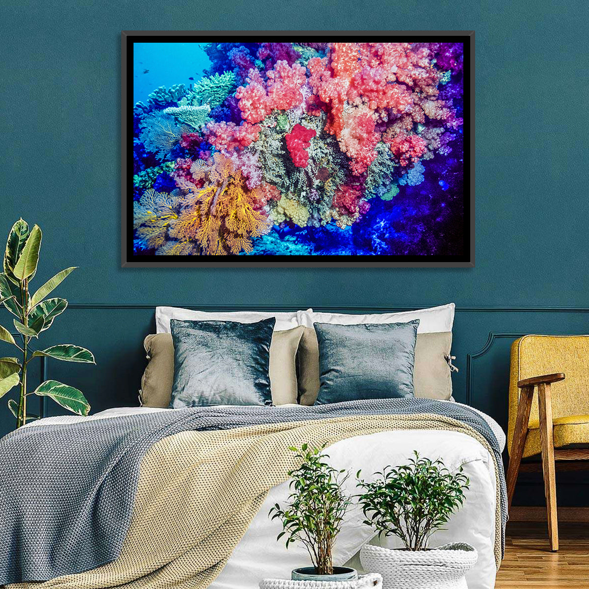 Vibrant Coral Reef Wall Art