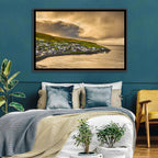 Coastal Village at Golden Hour Wall Art
