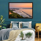 Pylos Harbor Lighthouse Sunset Wall Art