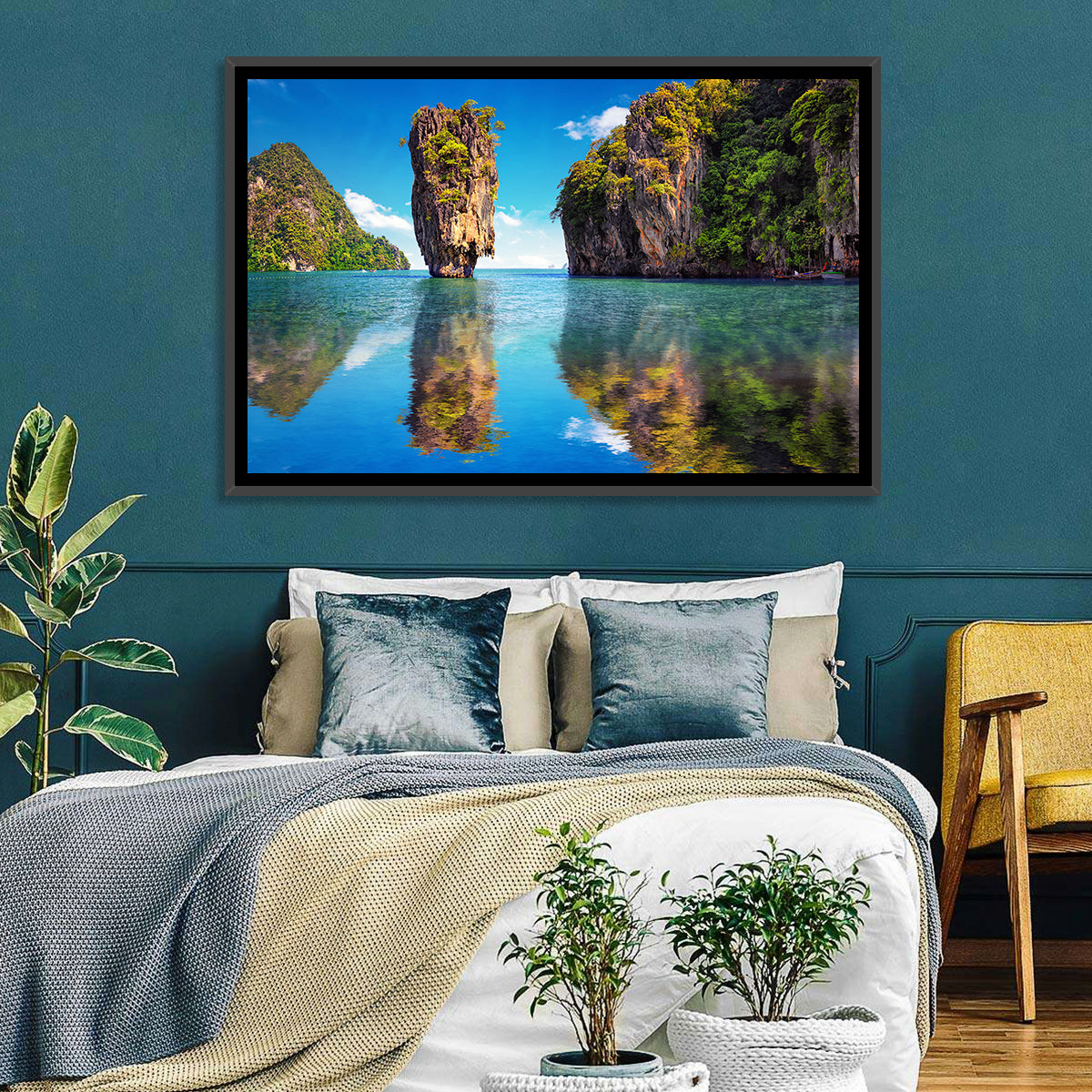 Ko Tapu Limestone Stack, Phang Nga Wall Art in a room, landscape