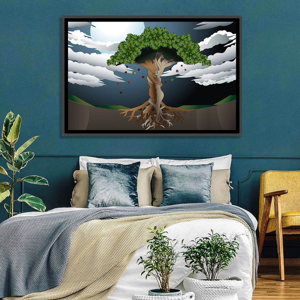 Moonlit Lovers Tree Wall Art
