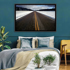 Winter Road Through Pine Forest Wall Art