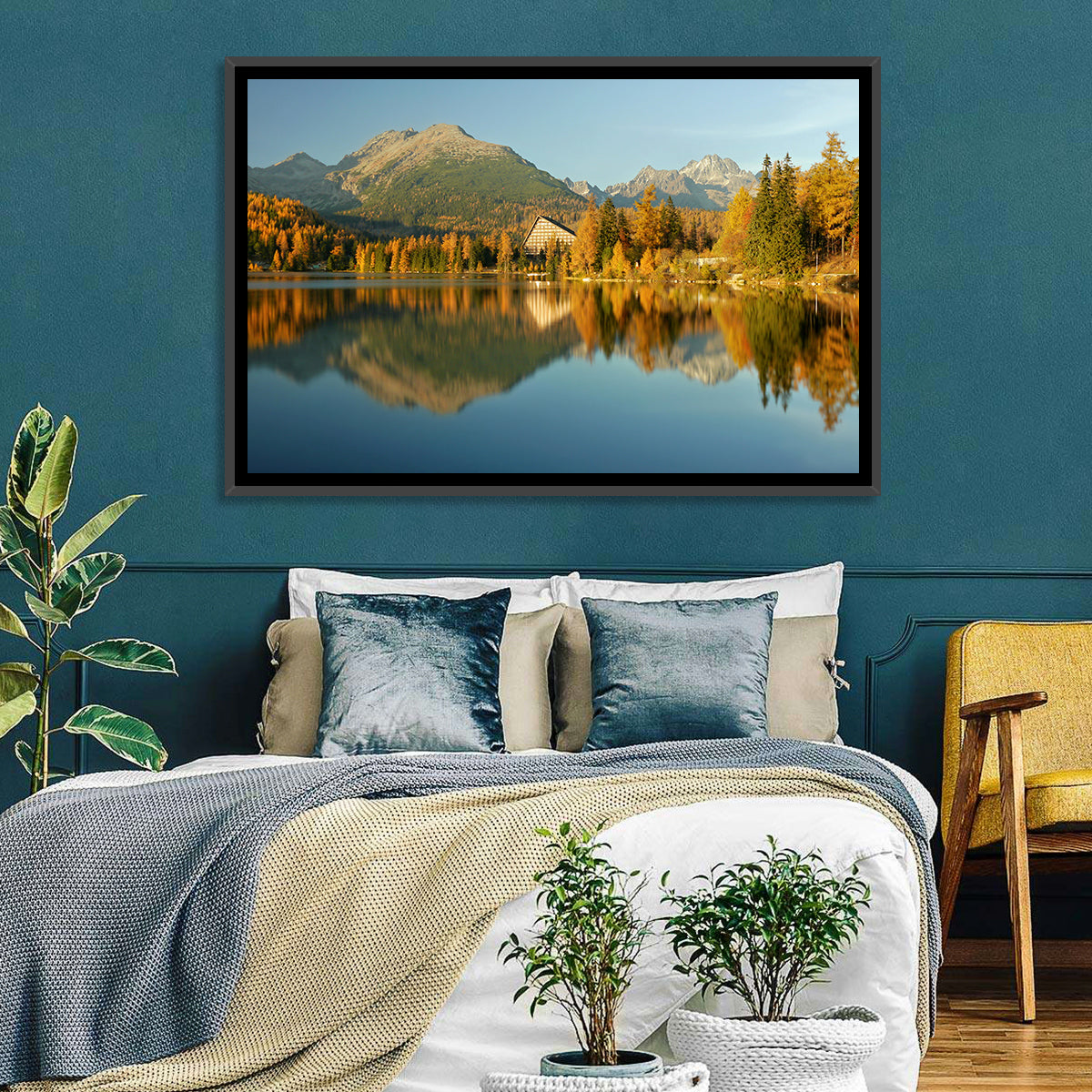 Štrbské Pleso Lake, High Tatras Wall Art in a room, landscape