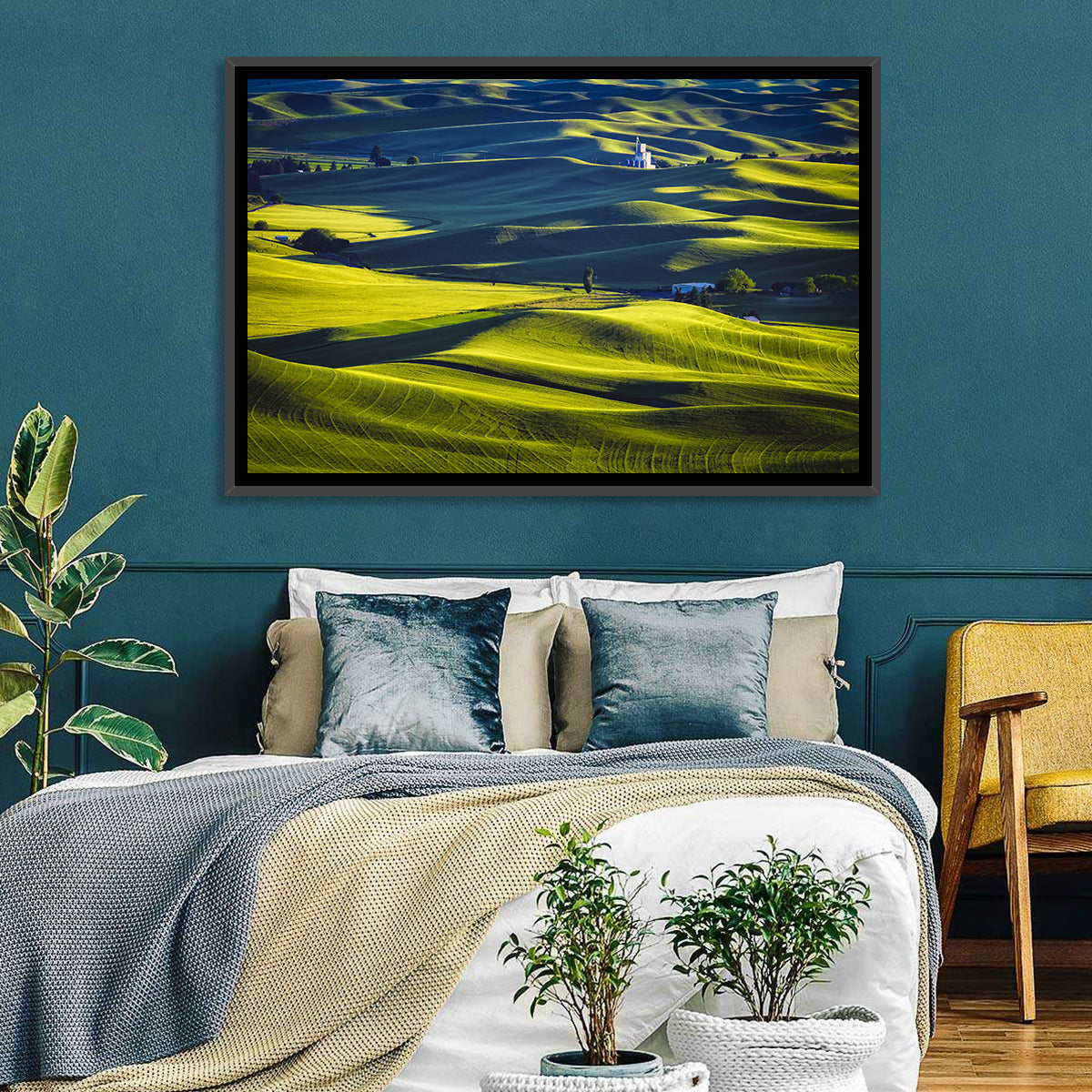 Palouse Hills with Grain Elevator Wall Art