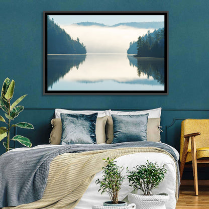 Foggy Lake Morning Wall Art