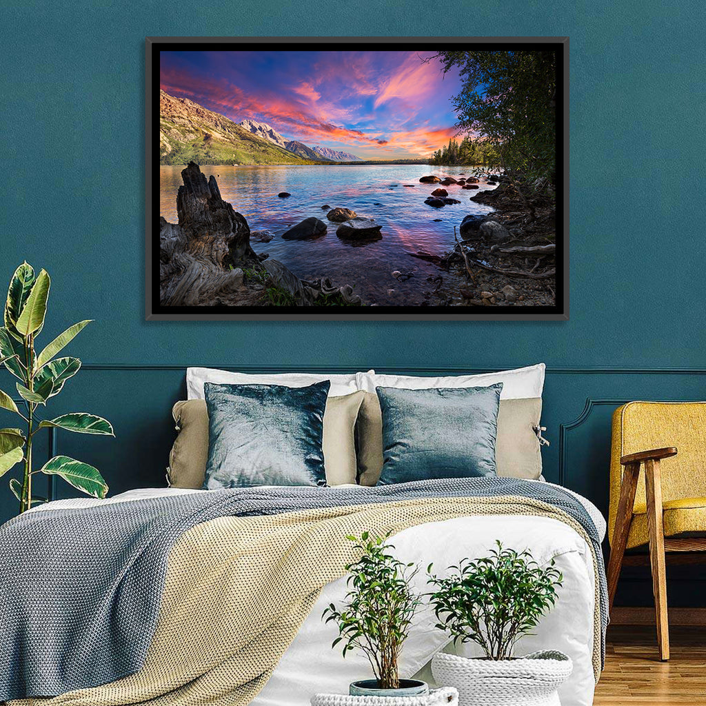 Jenny Lake Sunset Wall Art