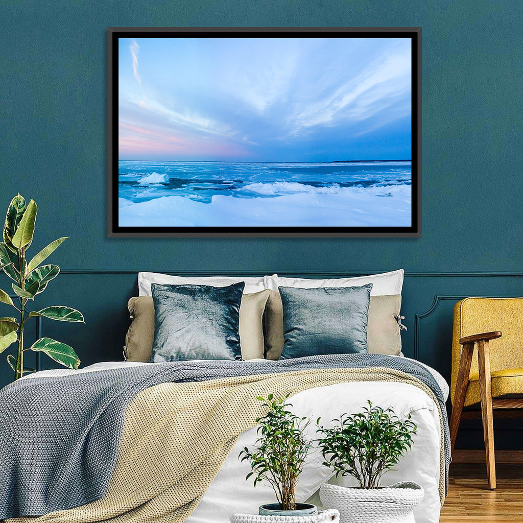 Frozen Blue Seascape Wall Art
