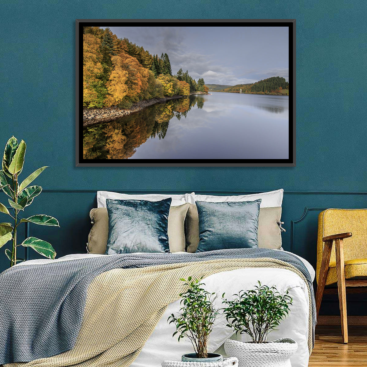 Autumn at Lake Vyrnwy Wall Art