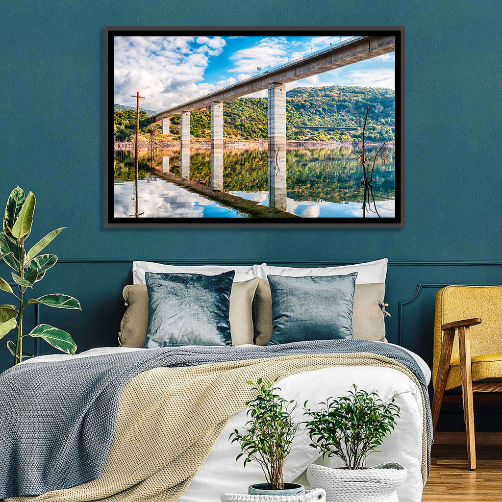 Lake Omodeo Concrete Bridge Wall Art