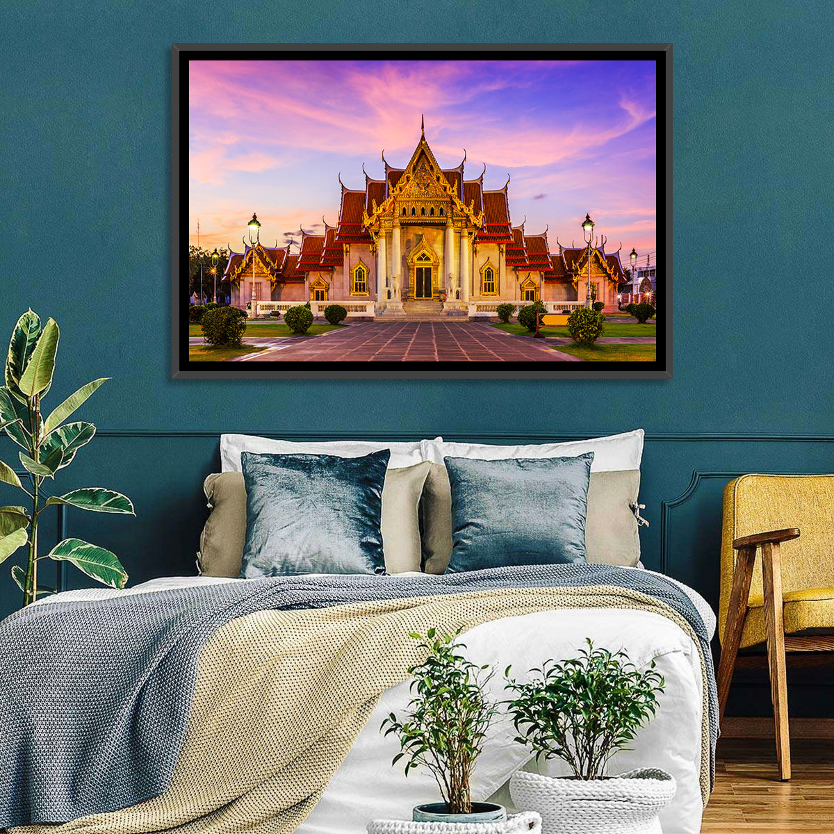 Wat Benchamabophit at Dusk Wall Art