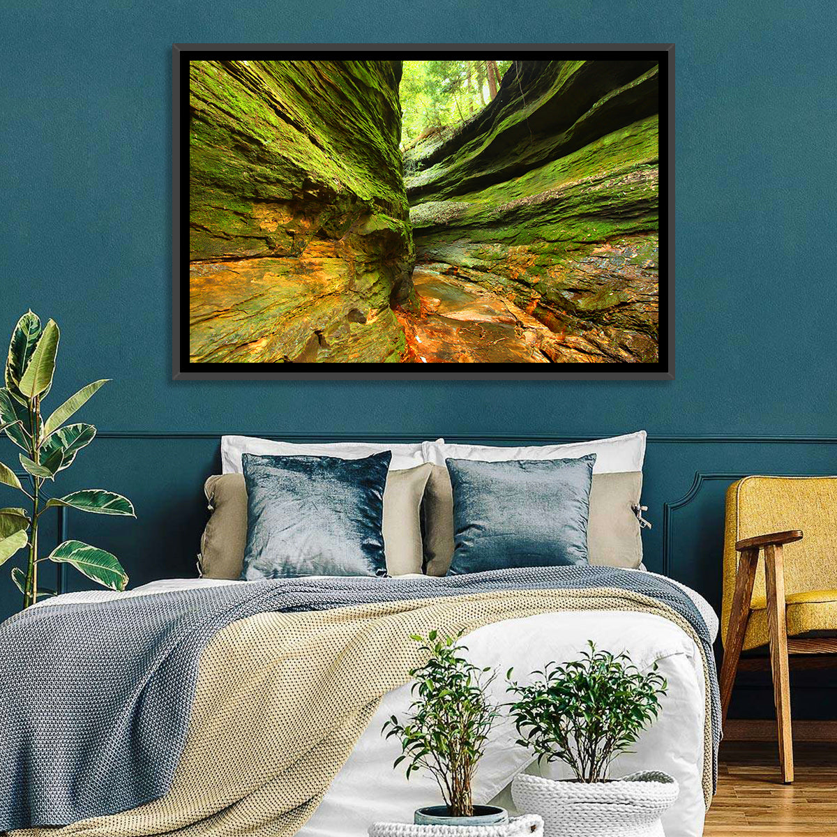 Turkey Run State Park Canyon Wall Art in a room, landscape