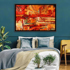 Vibrant Impasto Color Blocks Wall Art