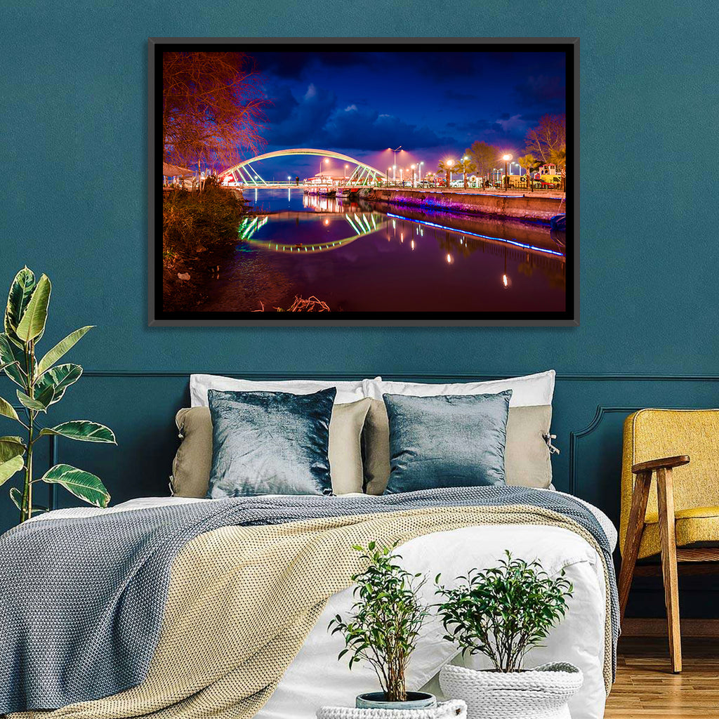 Lovers Bridge Nightscape Wall Art