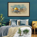 Dome of the Rock Watercolor Study Wall Art