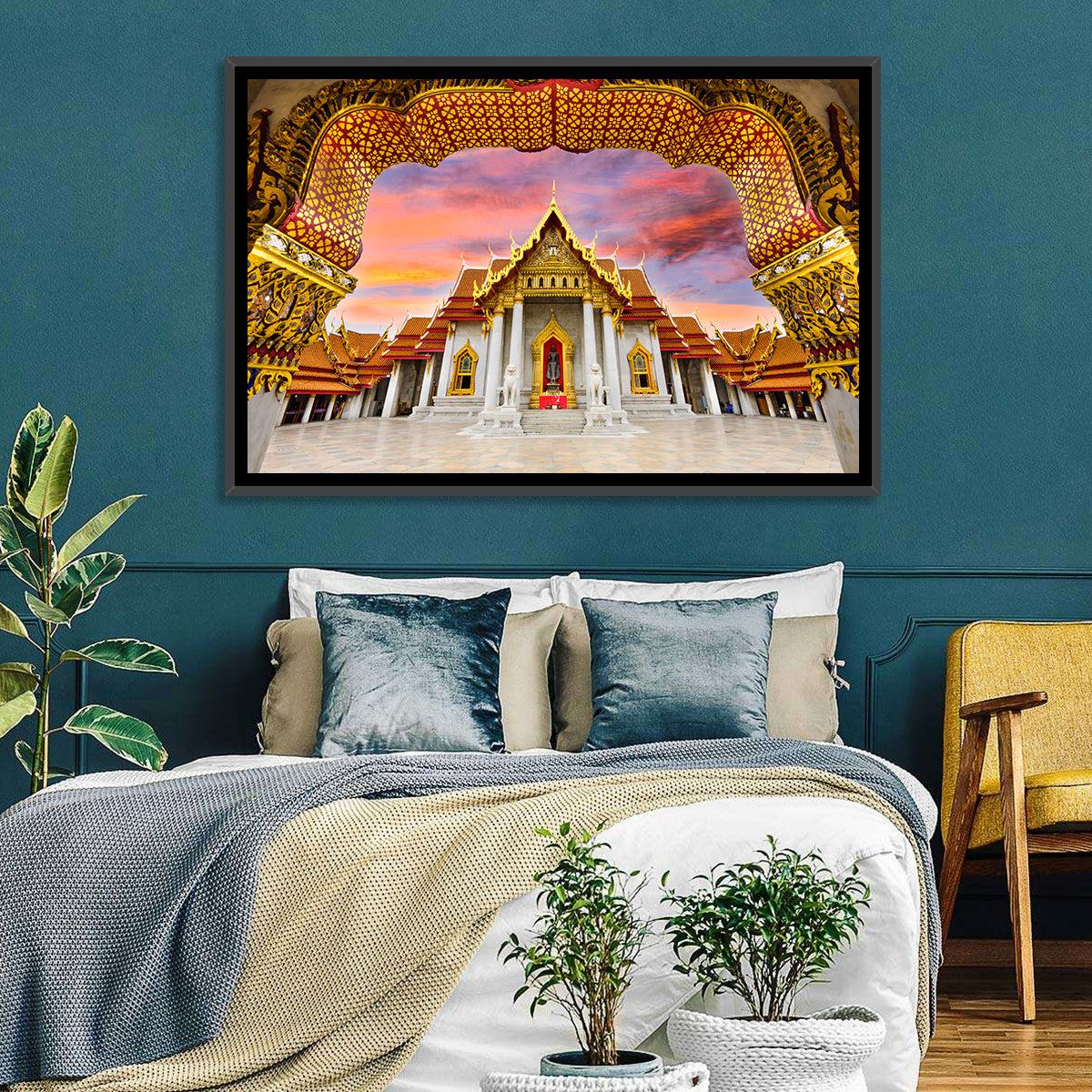 Marble Temple at Sunset Wall Art