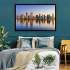 San Diego Skyline at Golden Dusk Wall Art