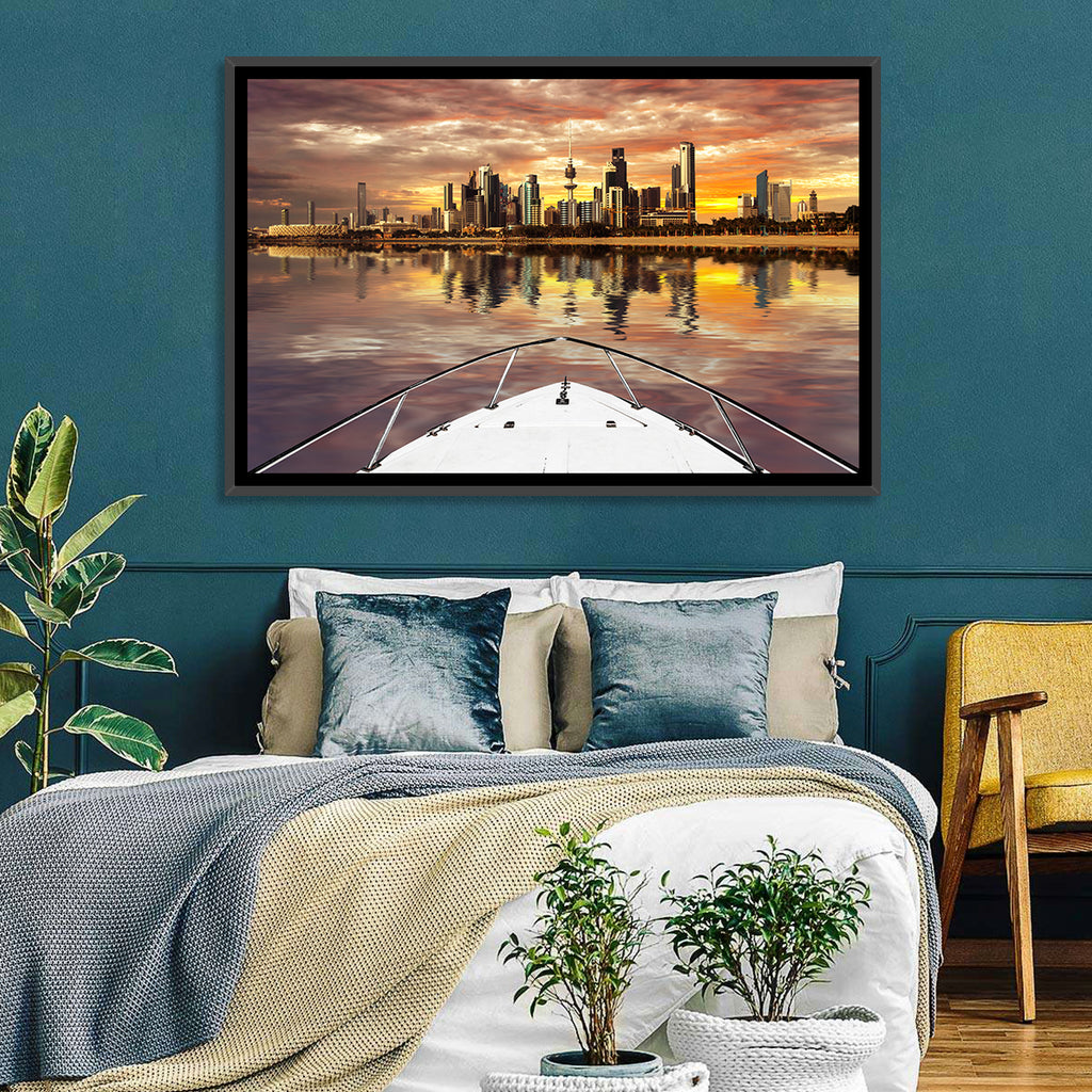 Kuwait City Skyline at Dusk Wall Art