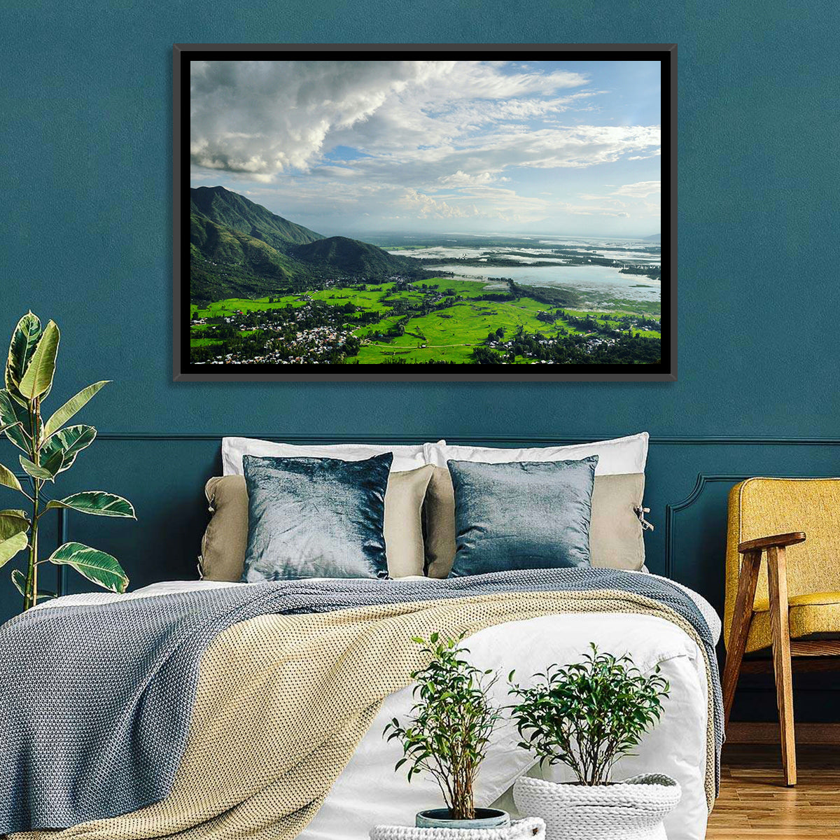 Wular Lake Wall Art in a room, landscape