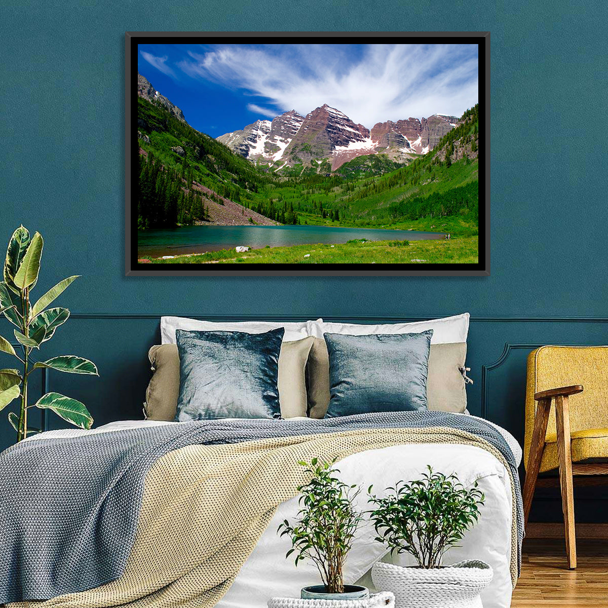 Maroon Bells Reflections at Maroon Lake Wall Art