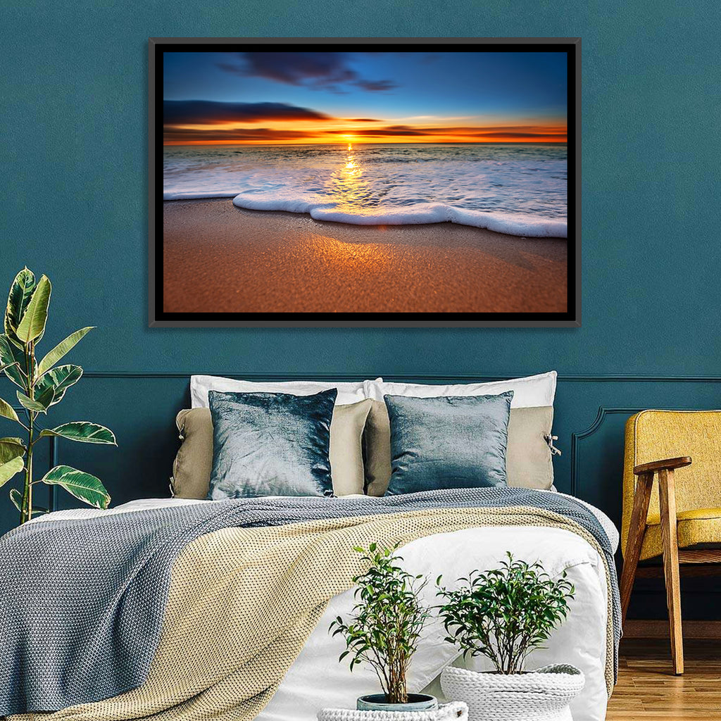 Sun Flare Beach Sunrise Wall Art