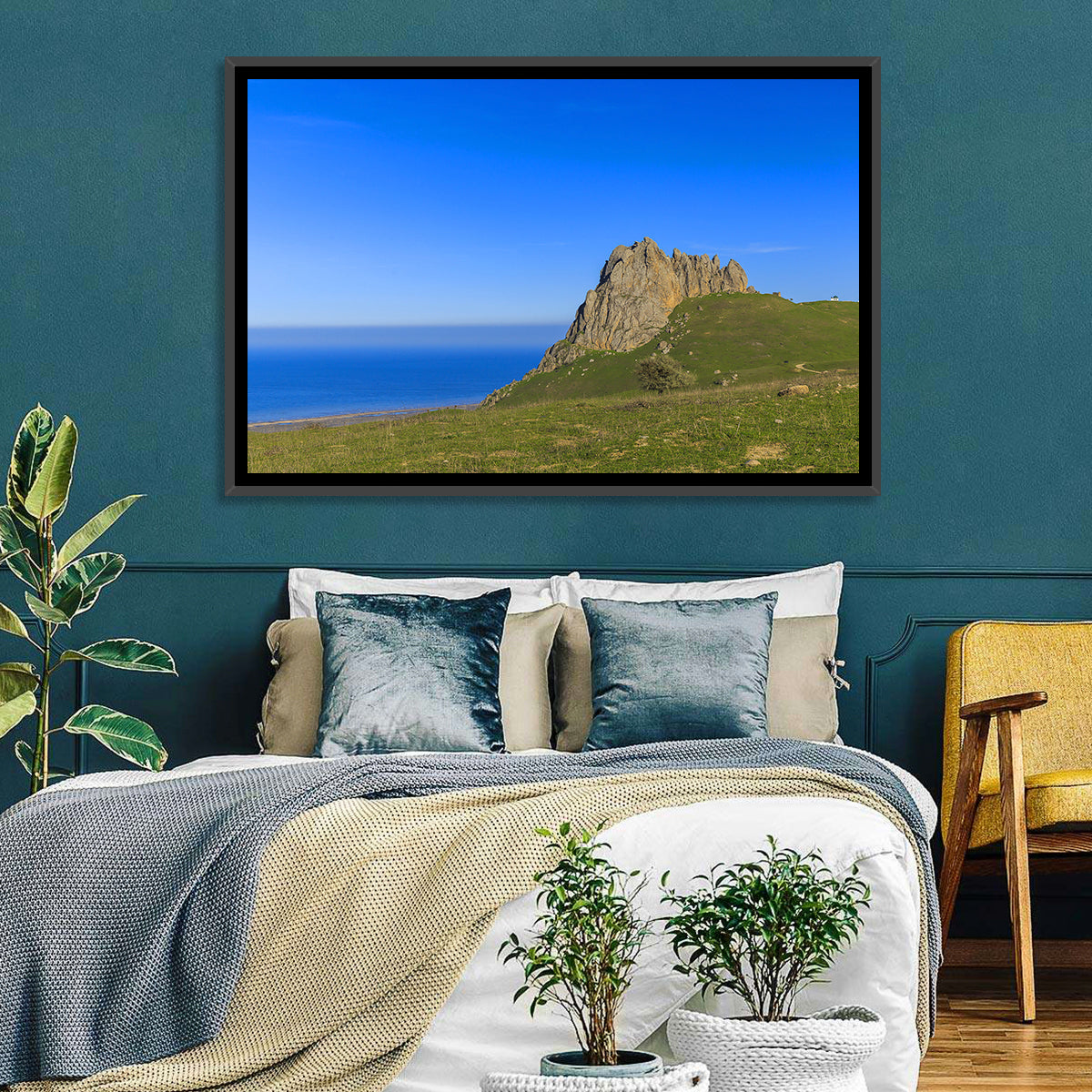 Beshbarmak Mountain Wall Art in a room, landscape