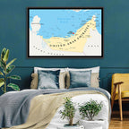 UAE Political Map Wall Art