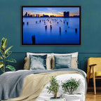 Jersey City Skyline at Dusk Wall Art