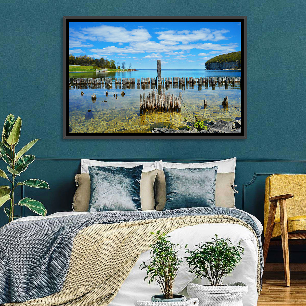 Big Bay De Noc Garden View Wall Art in a room, landscape