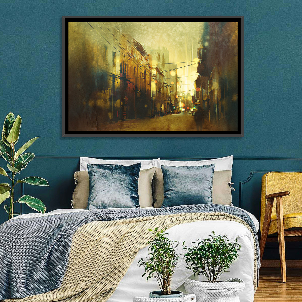 Golden Hour Urban Street Wall Art