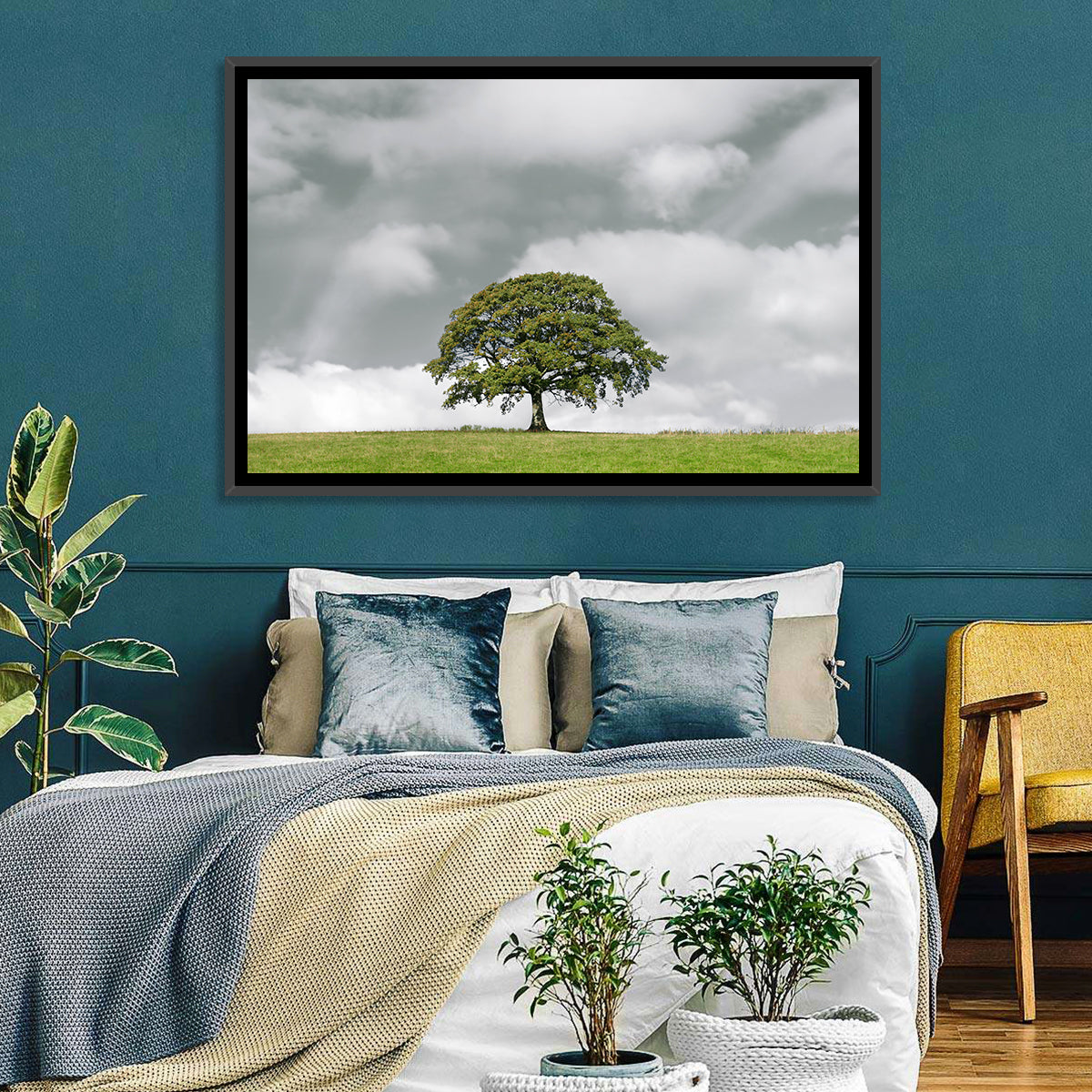 Solitary Oak in Meadow Wall Art