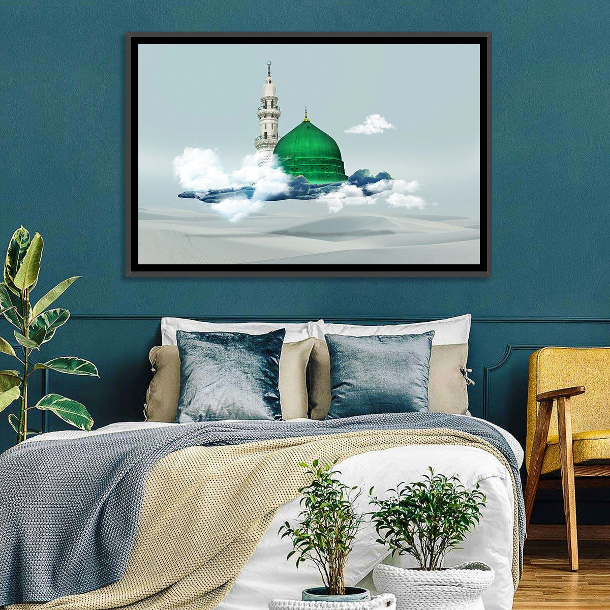 Green Dome of Al-masjid An-nabawi Wall Art