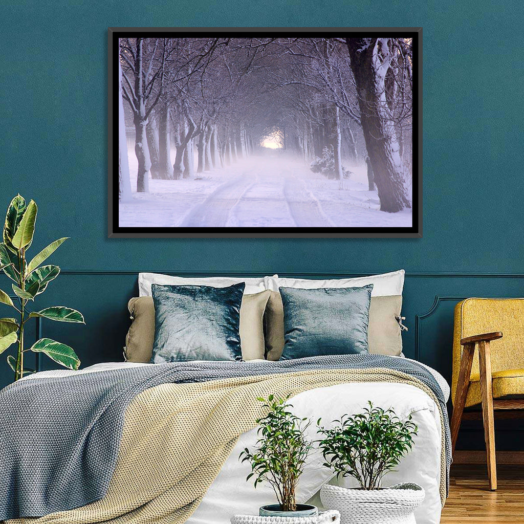 Kuressaare Park Snowy Path Wall Art