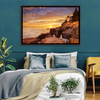 Bass Harbor Head Light at Sunset Wall Art