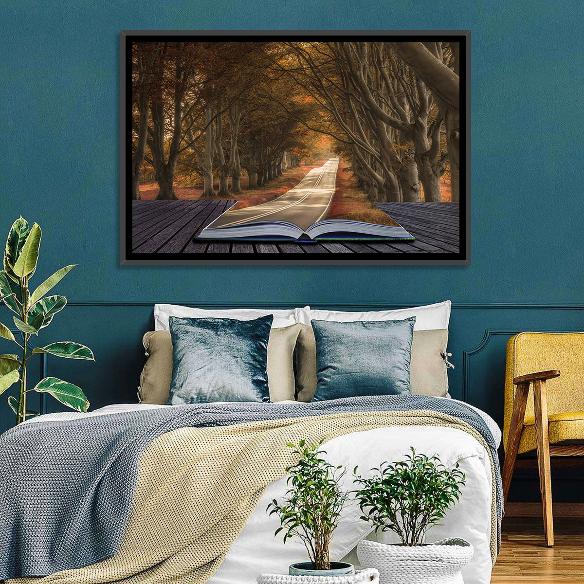 Surreal Book Pathway Wall Art