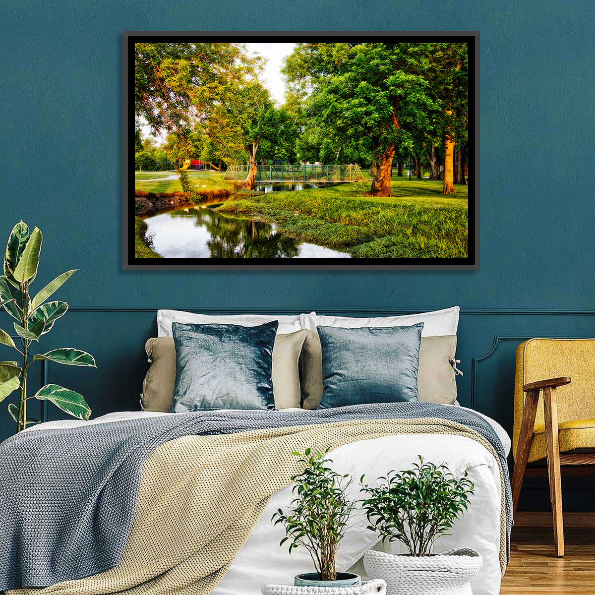 Centennial Park Owasso Wall Art in a room, landscape