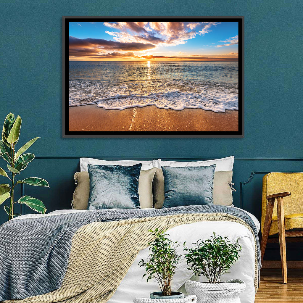 Golden Beach Sunrise Wall Art