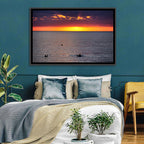 Balkhash Sunset Silhouettes Wall Art