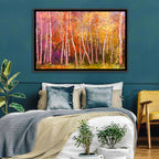 Vibrant Autumn Birch Grove Wall Art