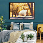 Open Book in Golden Autumn Light Wall Art