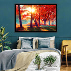 Autumn Park Sunrise Wall Art