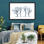 Four Bare Trees in Winter Wall Art