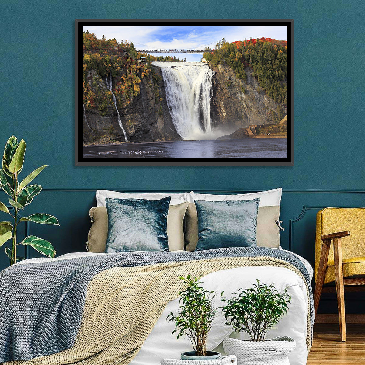 Montmorency Falls, Quebec Wall Art in a room, landscape