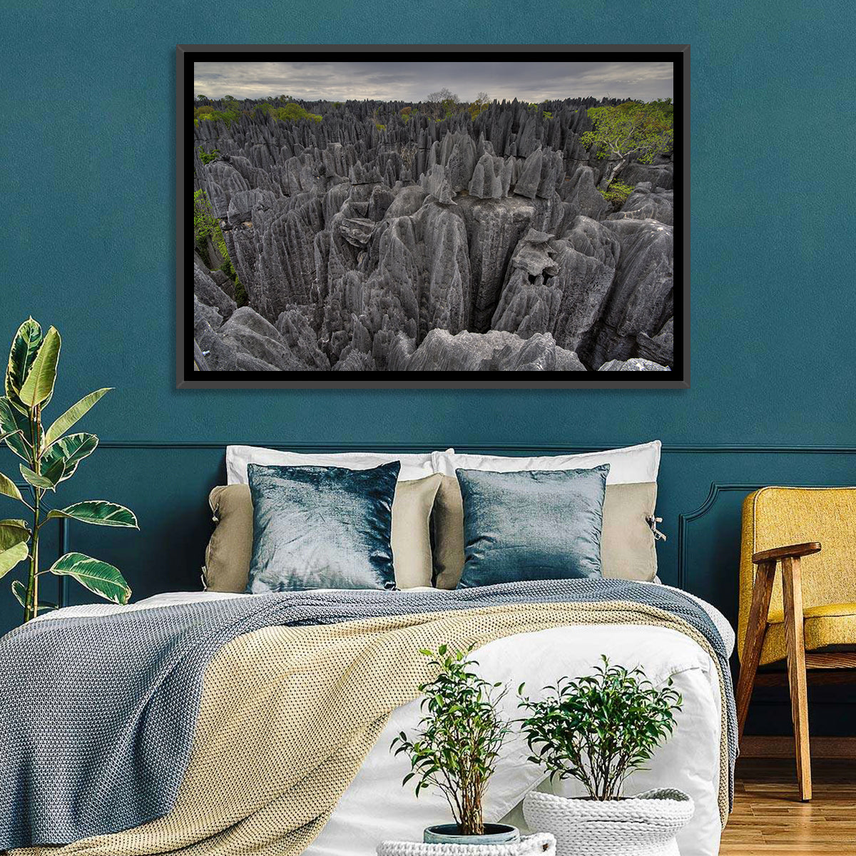 Tsingy De Bemaraha Pinnacles Wall Art in a room, landscape