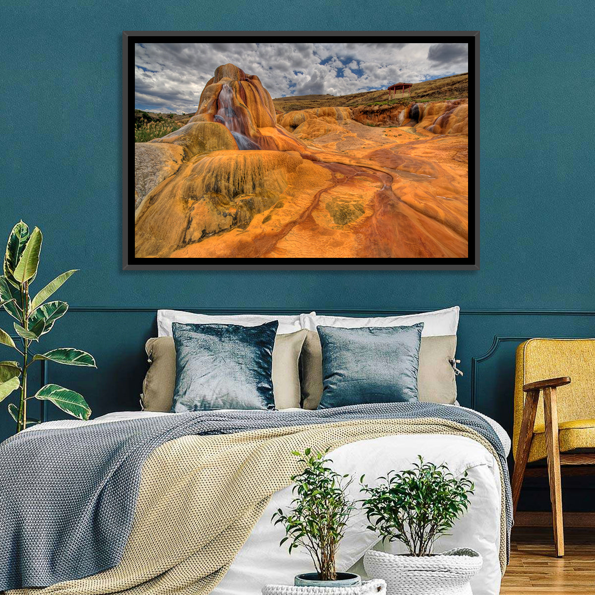 Clay Geyser Wall Art in a room, landscape