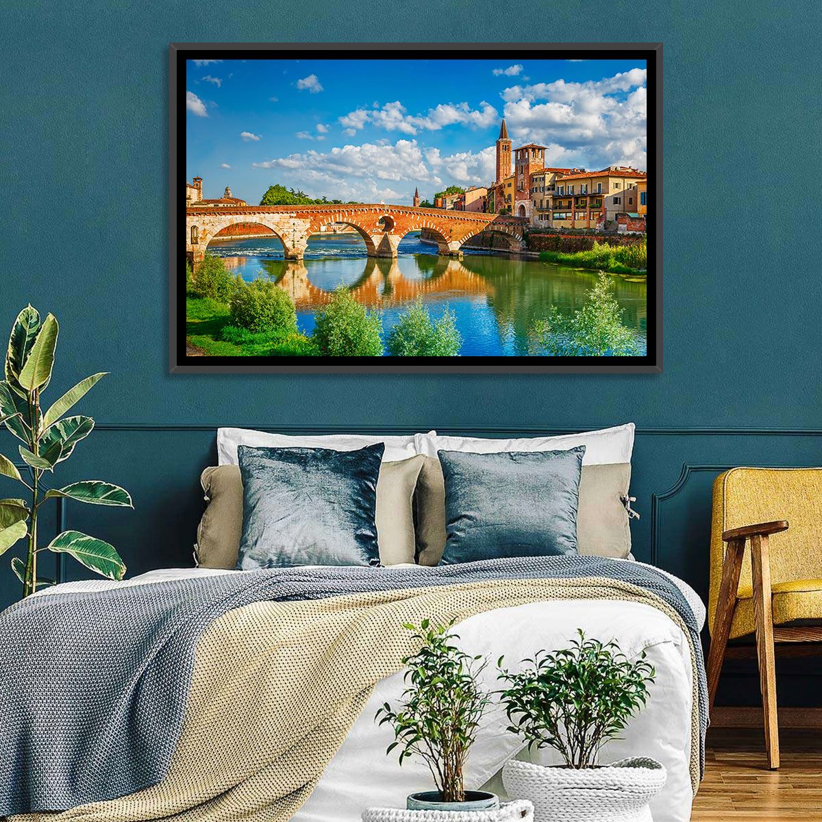 Ponte Pietra, Verona Wall Art in a room, landscape