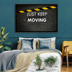 Just Keep Moving Jump Rope Quote Wall Art