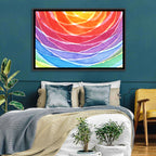 Radiant Rainbow Watercolor Arcs Wall Art