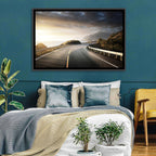 Golden Sunrise Coastal Road Wall Art